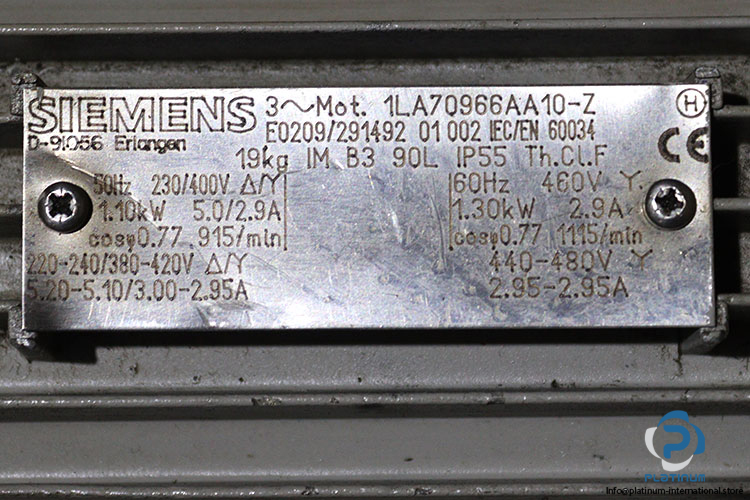 siemens-1LA70966AA10-Z-brake-motor-used-2