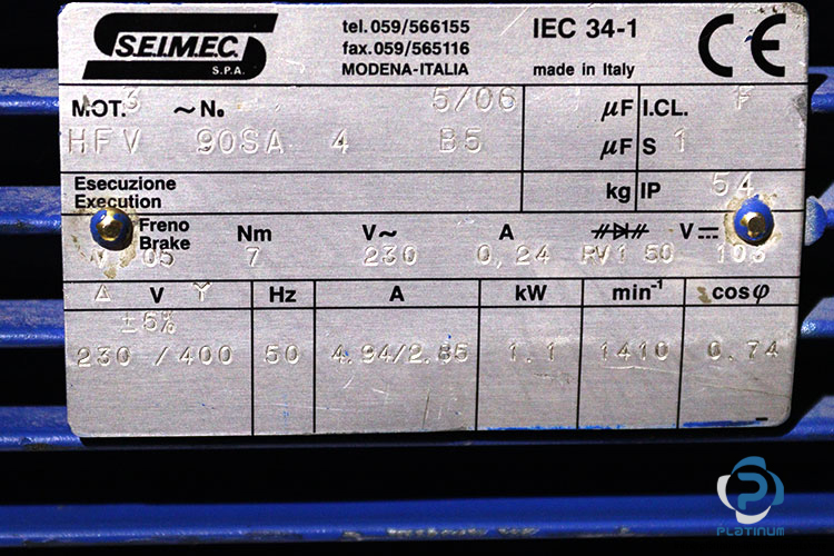 seimec-HFV-90SA-4-B5-brake-motor-used-2