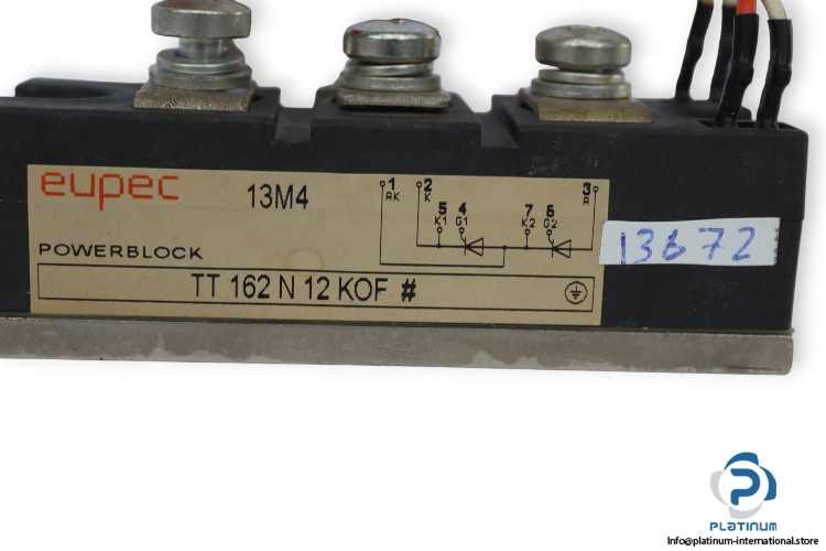 eupec-TT-162-N-12-KOF-thyristor-module-(Used)-2