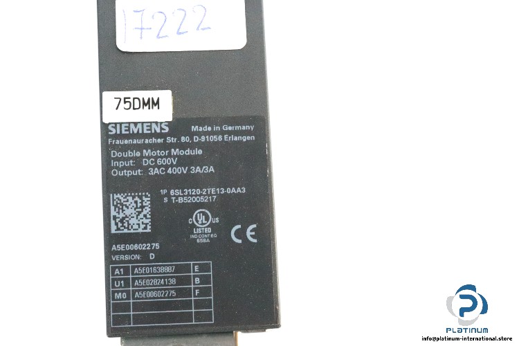 siemens-6SL3120-2TE13-0AA3-double-motor-module-used-2