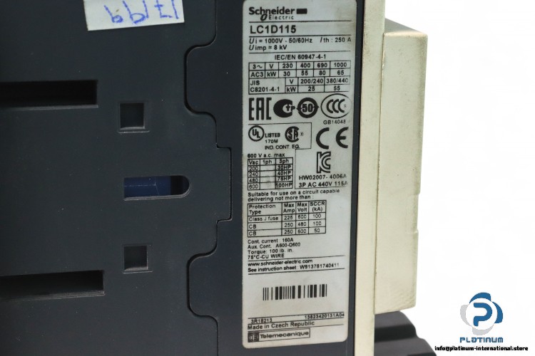 schneider-LC1D115-contactor(used)-1