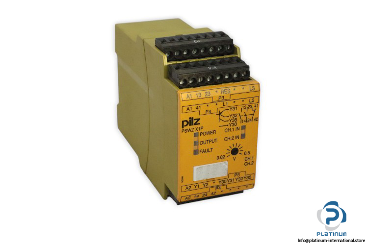 pilz-PSWZ-X1P-0.5V_24-240VACDC-2n_o-safety-relay-(used)