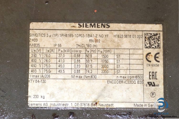 siemens-1PH8165-1DF03-1BA1-Z-asynchronous-motor(used)-3