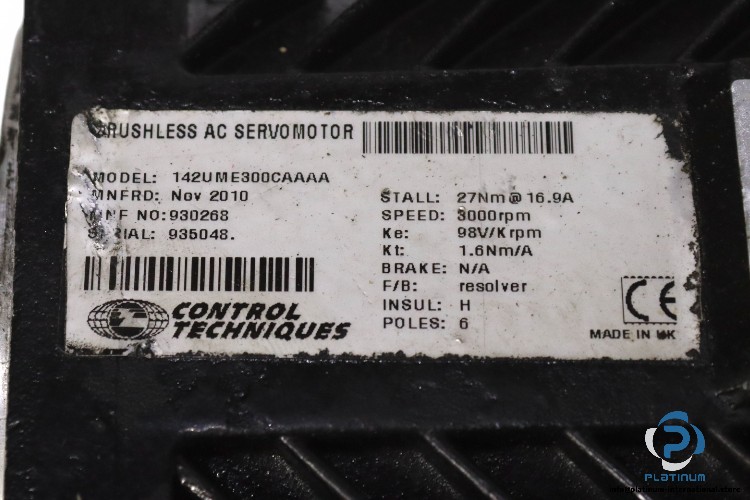 control-techniques-142UME300CAAAA-ac-servo-motor(used)-4