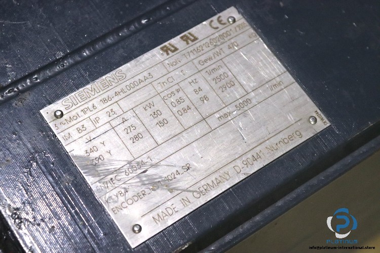 siemens-1PL6-186-4HL000AA3-asynchronous-motor(used)-2