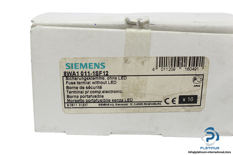 siemens-8WA10111SF12-fuse-terminal-thermoplast-(used)