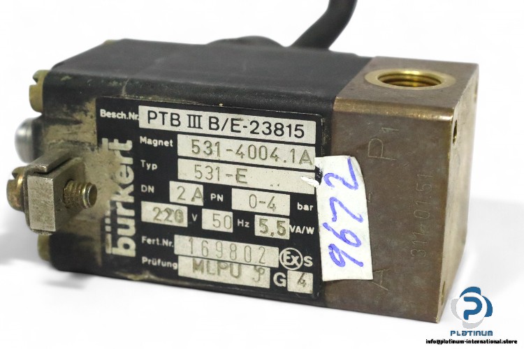 burkert-531-E-solenoid-valve-(Used)-1