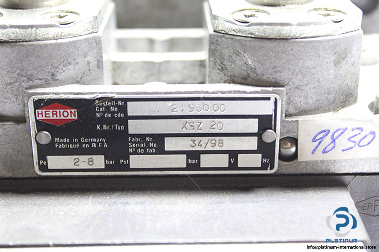 herion-XSZ-20-press-safety-valve-without-coil-(Used)-3