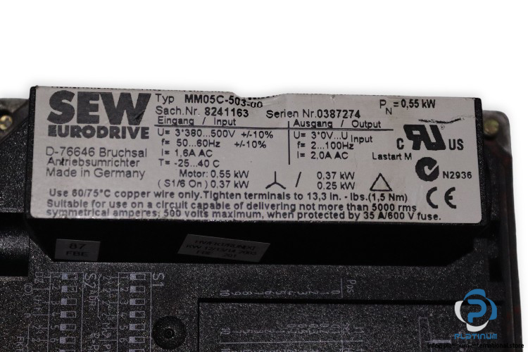 sew-FA47-G-DT80K4-BMG-HR-TH-helical-gearmotor(used)-4