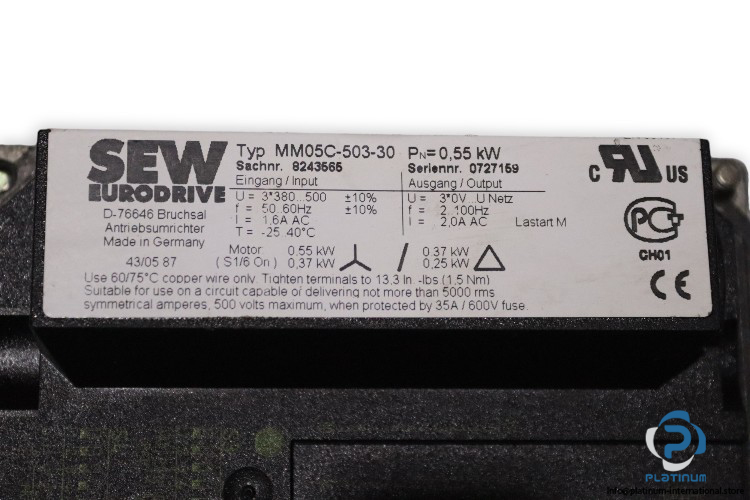 sew-WF30-DT80K4-MM05-BW1-RC1A-AZSK-spiroplan-gearmotor(used)-5