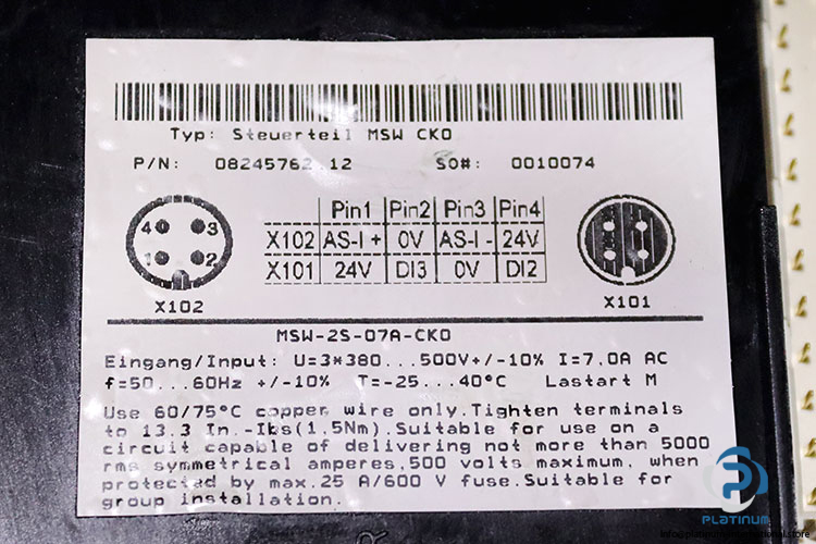 sew-SA57-T-DT80N4-BMG-TF-MSW-CK0-RJ2A-AND3-AVS0-helical-worm-gearmotor(used)-5