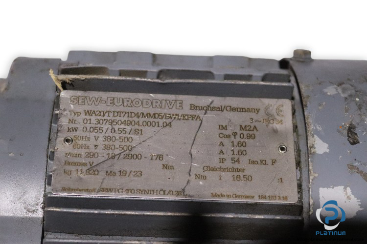 sew-WA20TDT71D4MM05BW1KPFA-SPIROPLAN-gearmotor(used)-2