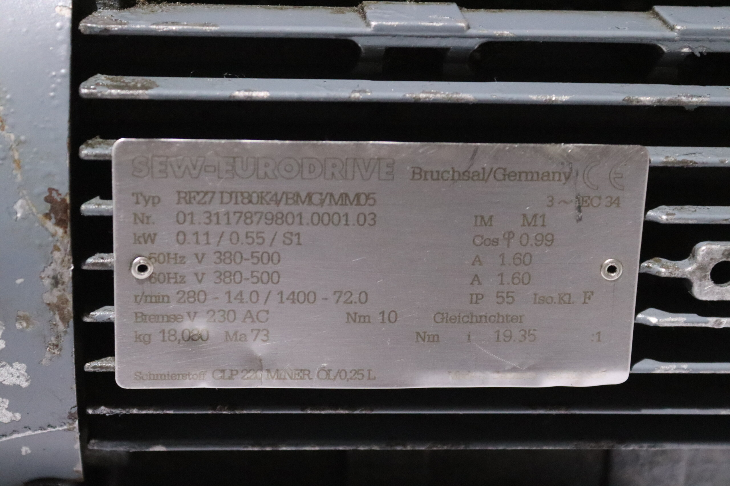 sew-RF27DT80K4BMGMM05-helical-gearmotor(used)-2