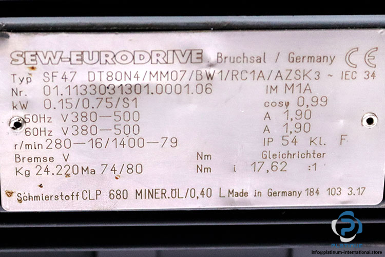 sew-SF47DT80N4MM07BW1RC1AAZSK-helical-gearmotor(used)-2