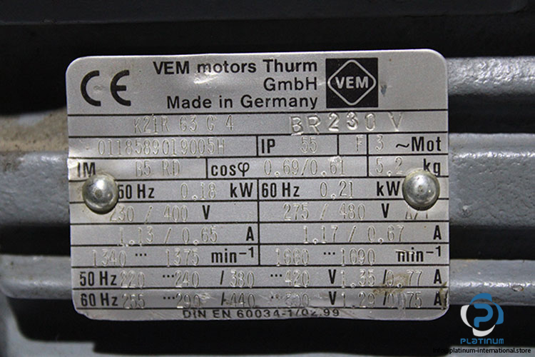 vem-K21R-63-G-4-brake-motor(used)-2