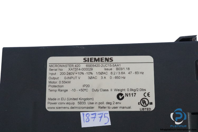 siemens-6SE6420-2UC15-5AA1-micromaster-420-(used)-2