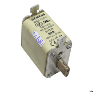 Siemens 3NE8 020-1 AR 80A 690VAC LV HRC Fuse Link