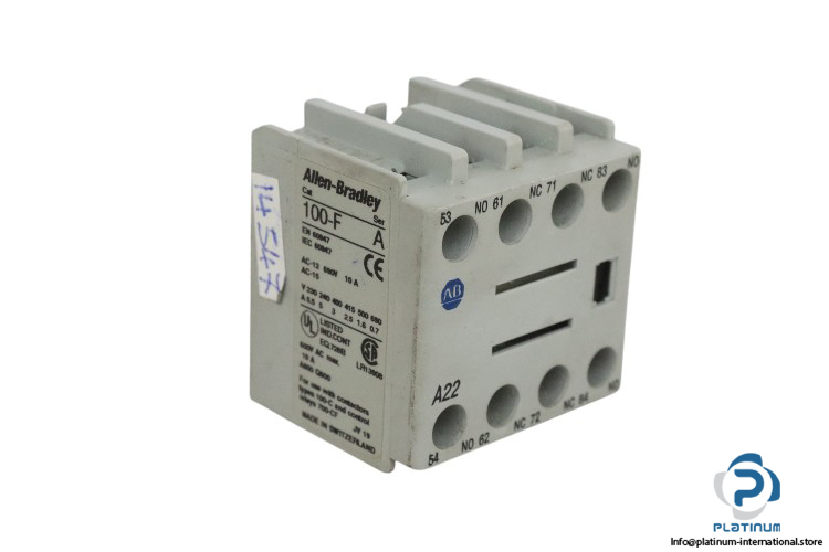 allen-bradley-100-FA22-auxiliary-contact-block-(used)