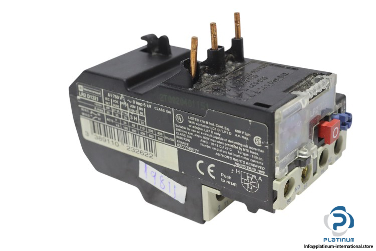 telemecanique-LR2-D1321-thermal-overload-relay-used