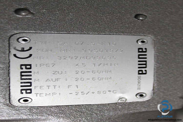 auma-SA-07.5-F10-multi-turn-actuator(used)-3
