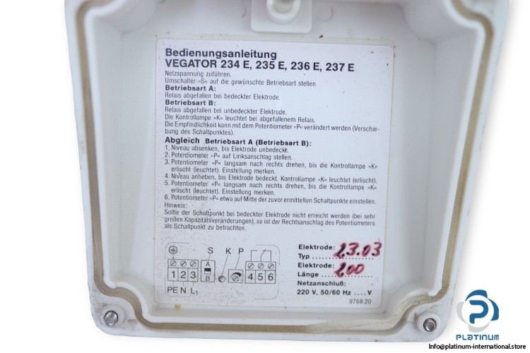 vega-234E-capacitive-level-switch(used)-3