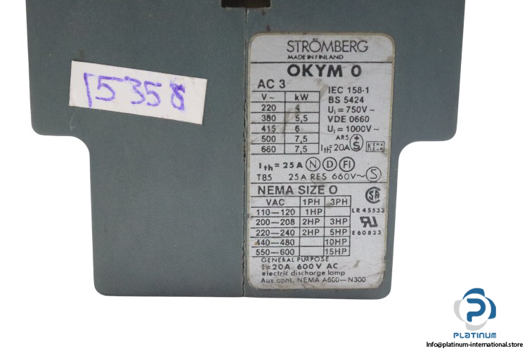 Stromberg-OKYM-0-contactor(used)-2