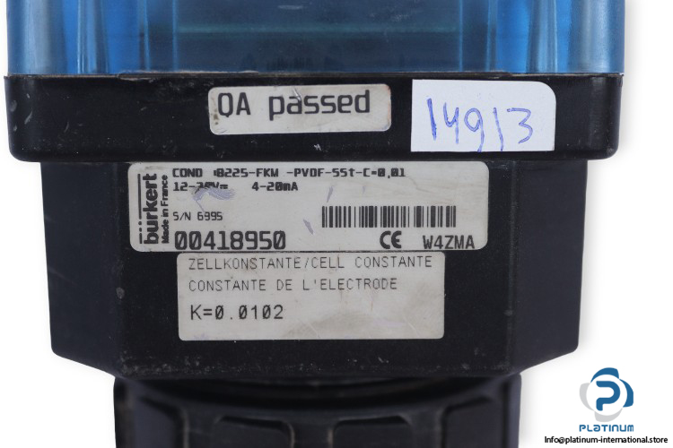 Burkert-8225-FKM-PVDF-55T-C-0.01-conductivity-transmitter(used)-2