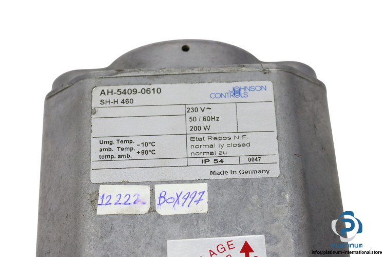johnson-controls-AH-5409-0610-electrohydraulic-gas-valve-driver-(new)-3