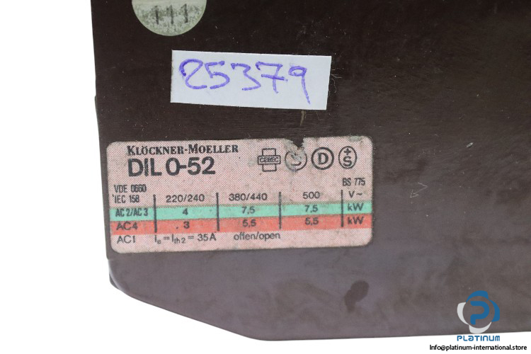 moeller-dil0-52-contactor(used)-2