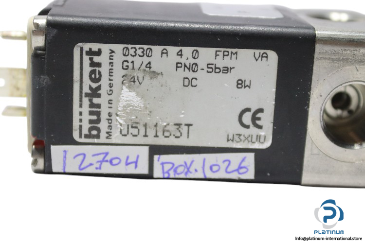 Burkert-0330-a-40-fpm-va-g14-pn0-5bar-direct-acting-armature-valve(used)-1