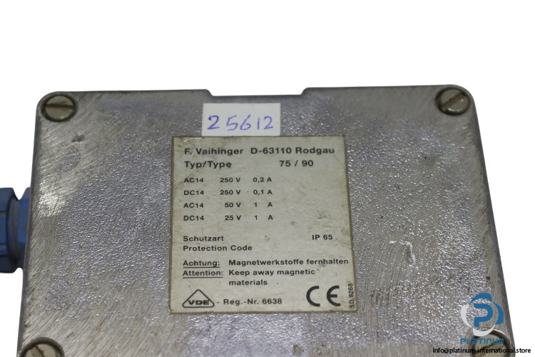 f.vaihinger-D-63110-RODGAU-pressure-actuated-switch-(used)-1