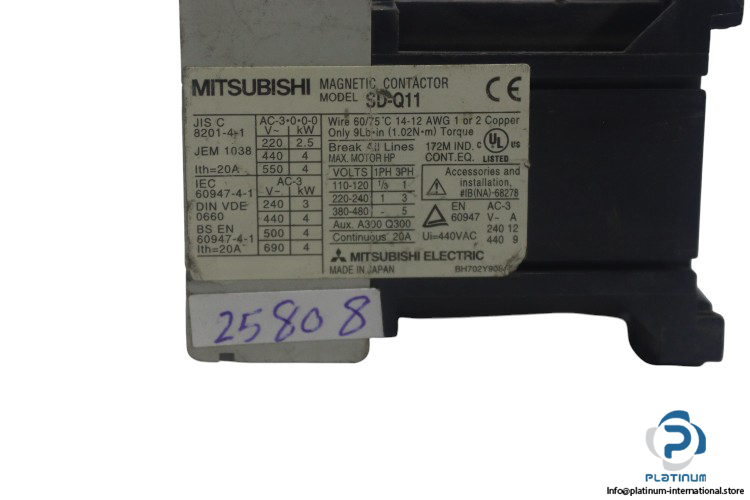 Mitsubishi-sd-q11-contactor(used)-2
