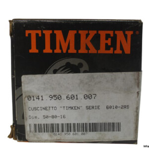 Timken 6010 2RS Deep Groove Ball Bearing