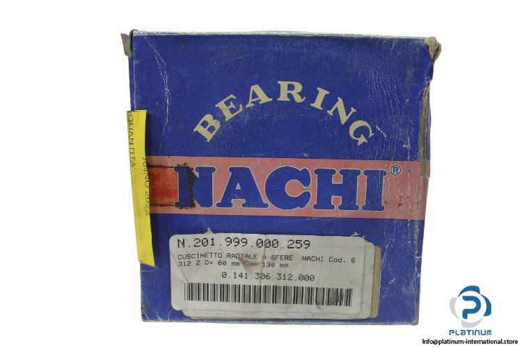 nachi-6312Z-deep-groove-ball-bearing-new-carton