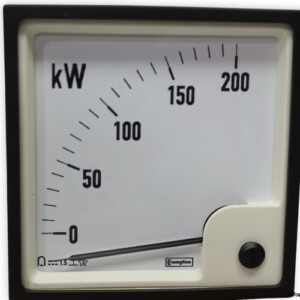 Crompton E244-015-G-HG-WW Kilowatt Analog Panel Meter