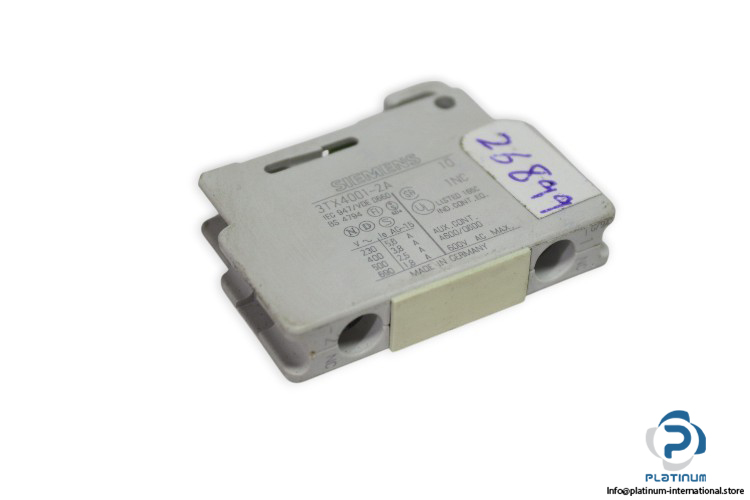 siemens-3TX4-001-2A-auxiliary-contact-block-(used)