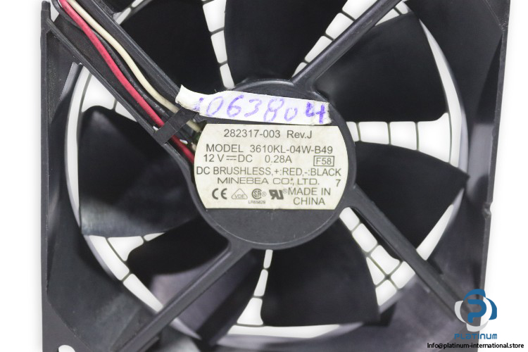 minebea-3610KL-04W-B49-axial-fan-used-1