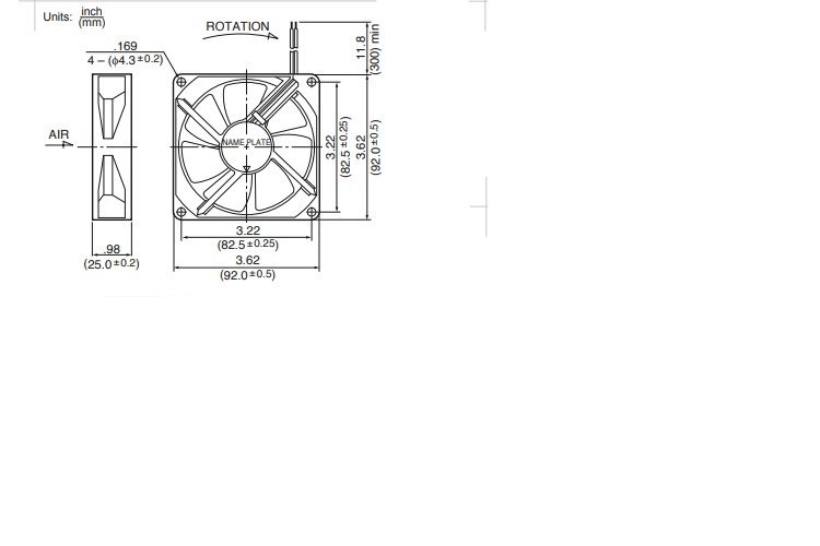 minebea-3610KL-04W-B49-axial-fan-used-2