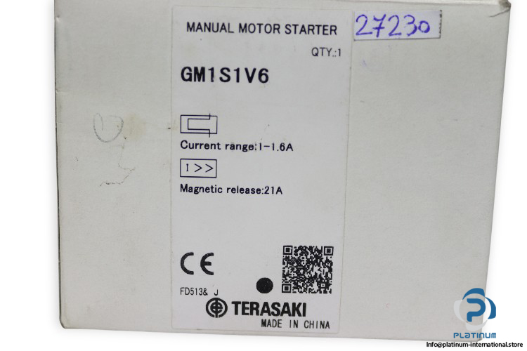 terasaki-GM1S1V6-manual-motor-starter-(new)-3
