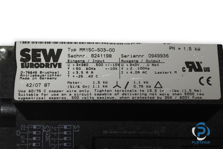 sew-SF57-DT90L4_BMG_MM15-helical-worm-gearmotor-used-3