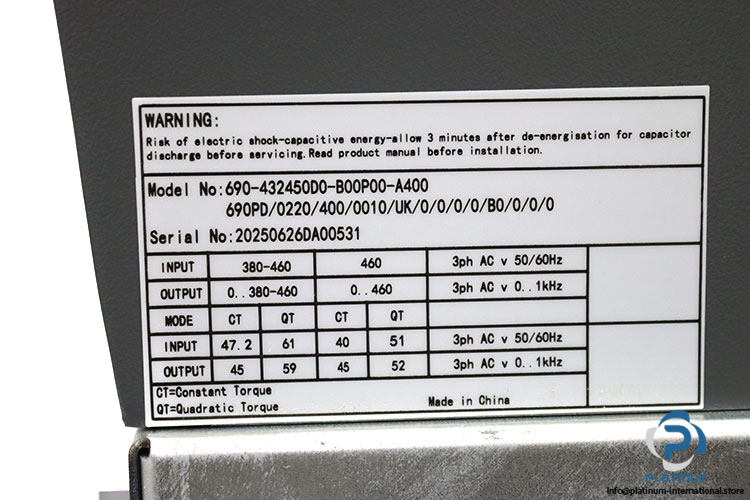 parker-690-432450D0-B00P00-A400-variable-frequency-drive-(new)-3