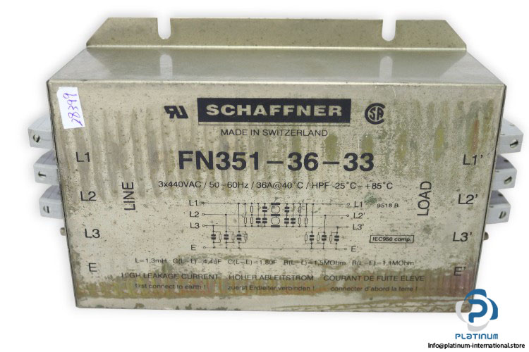 schaffner-FN351-36-33-3-phase-emc-filter-(Used)-1