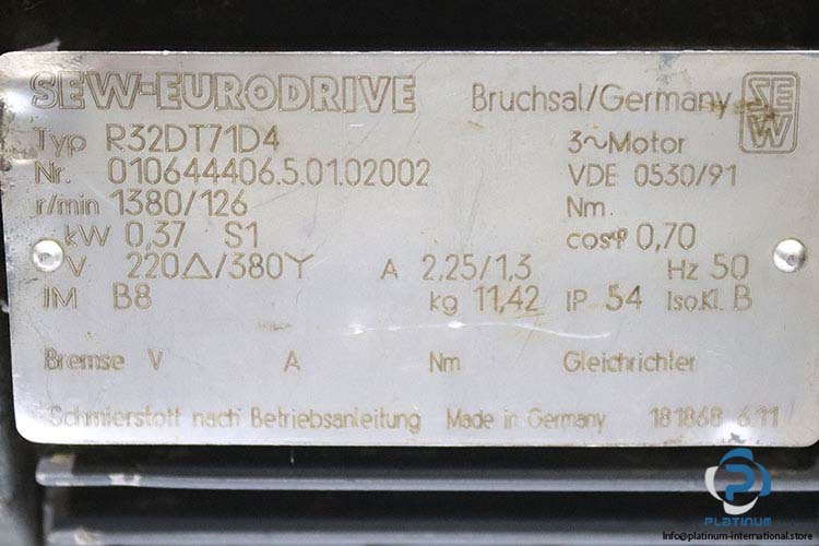 sew-R32DT71D4-gear-motor-used-2