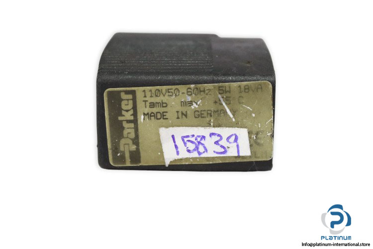 parker-110V50-60HZ-5W-18VA-solenoid-coil-(used)-1
