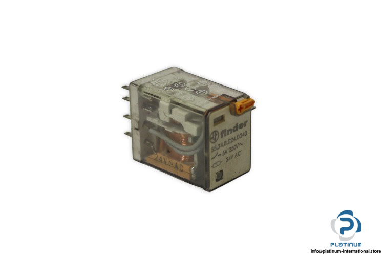 finder-55.34.8.024.0040-24VAC-5A-plug-in-relay-(Used)