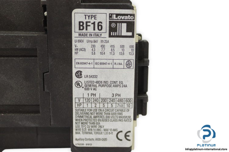 lovato-11-BF16-10-220-230-contactor-(new)-1