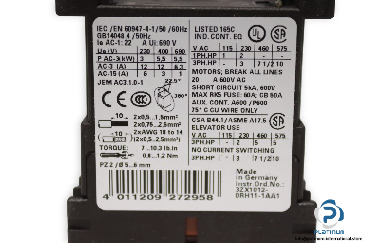 siemens-3RT1017-1KB42-power-contactor-new-3