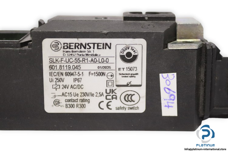 Bernstein-slk-f-uc-55-r1-a0-l0-0-safety-switch(used)-1