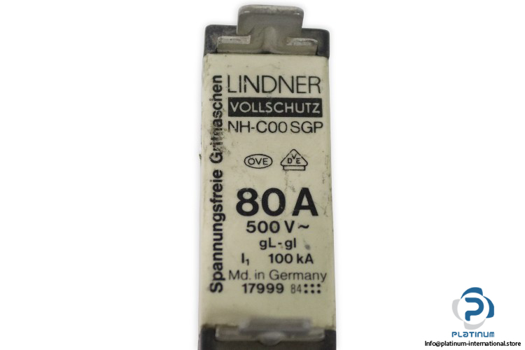lindner-NH-C00SGP-gl-gi-80a-100ka-fuse-link-(Used)-1