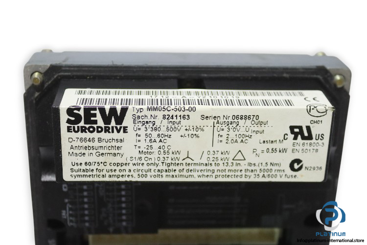 sew-W20-DRS71S4_MM05_LN-96.7221125401.0001.15-gear-motor-(used)-6